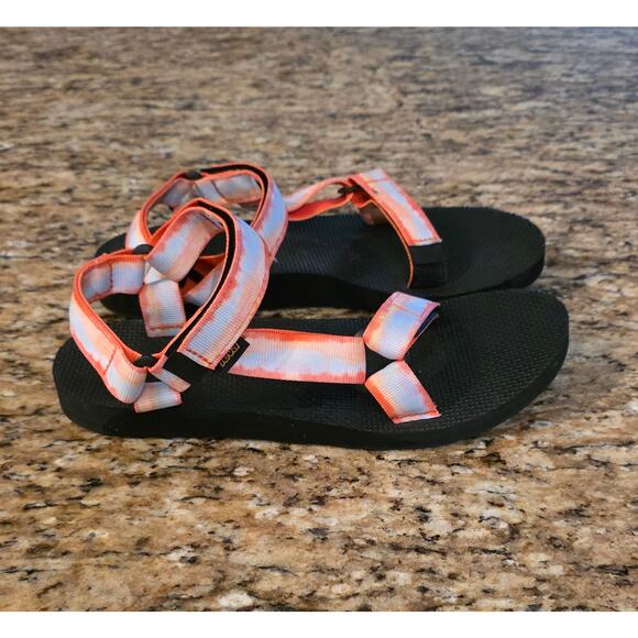 Teva Original Universal Tie-dye Sorbet Red Women Casual Sandal Size 9 - Picture 2 of 6